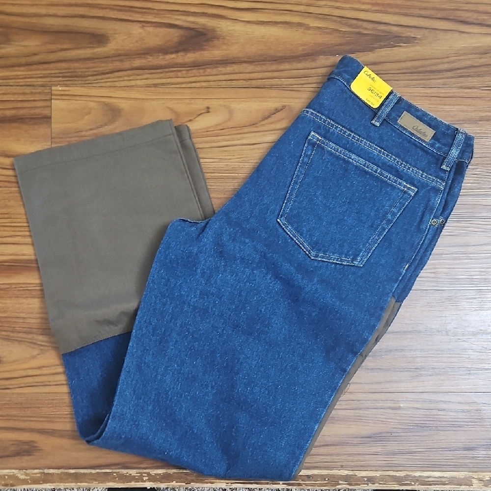 Cabela's Blue and Tan Men's Straight Jeans